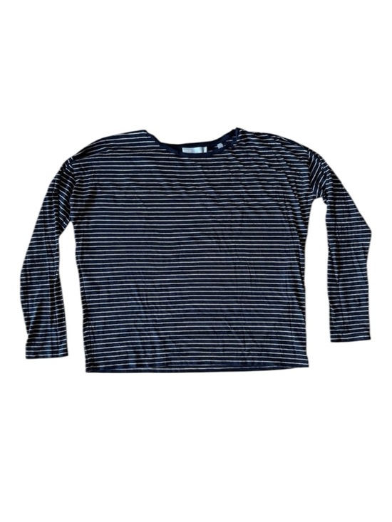 Vince Tops - Vince Pima Cotton Basics Top Striped Navy White Thin Soft